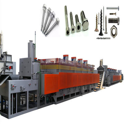 kaufen WONDERY Elektrische kontinuierliche Vergasung Tempering Mesh Gürtel Ofen mit genauer Temperaturkontrolle 500KW für Befestigungen Wärmebehandlung Online-Herstellung