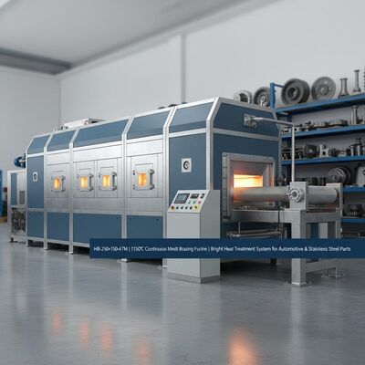 kaufen HB-250×150-4.7M Kontinuierlicher Maschenband-Lautöfen mit maximaler Temperatur von 1150°C und 4-Zonen-Genauigkeitskontrolle für eine hohe Wärmebehandlung Online-Herstellung