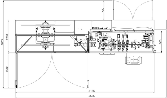 350-800mm Kernhöhe. Flossenformung + Kernmontage. Vollautomatische Produktionslinie. Einfach-Kern-Full-Automatisierungssystem für Kühler für Automobile.